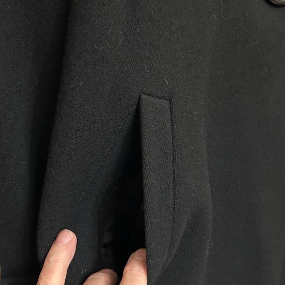Vintage Wool Black Pea Coat - Picture 5 of 8
